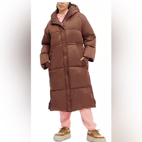 UGG Jackets & Blazers - UGG Brown Long Puffer Coat